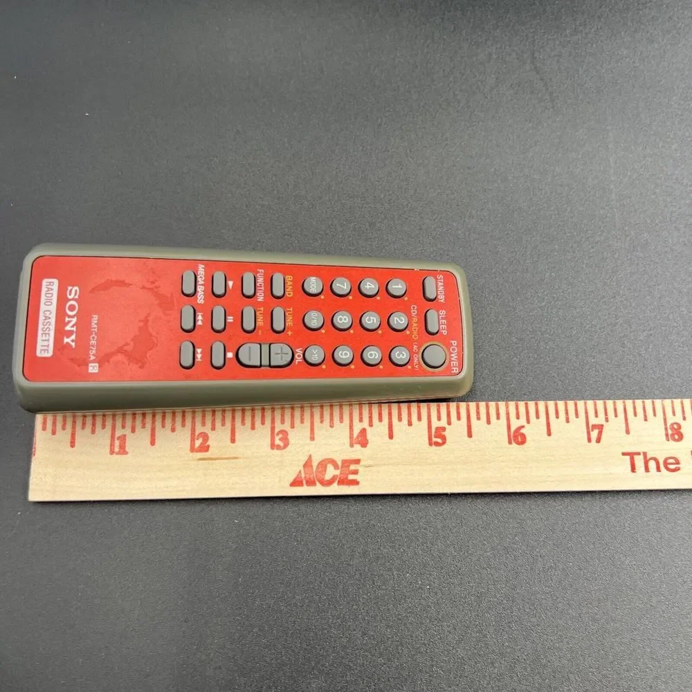 Sony OEM RMT-CE75A Gray With Red Inlay‎ Remote Control